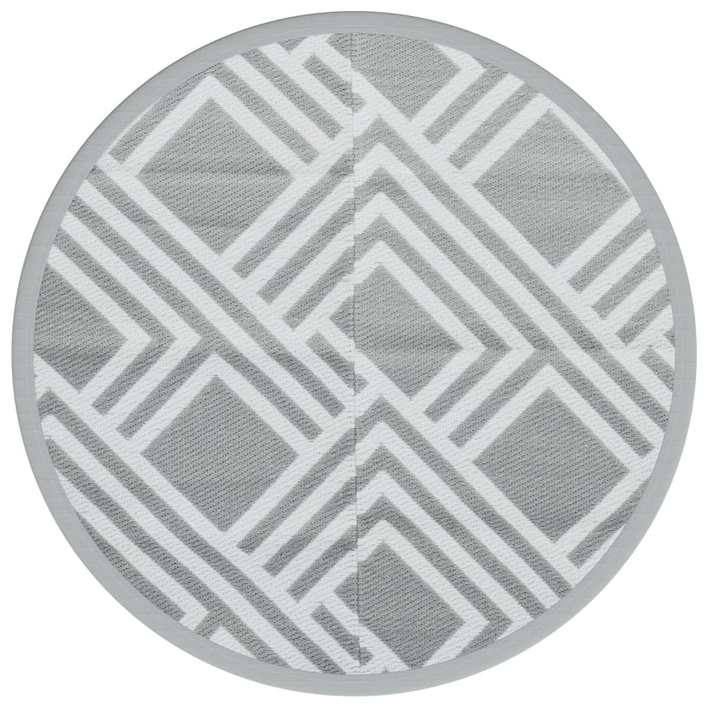 Tapis d'extérieur gris Ø120 cm PP