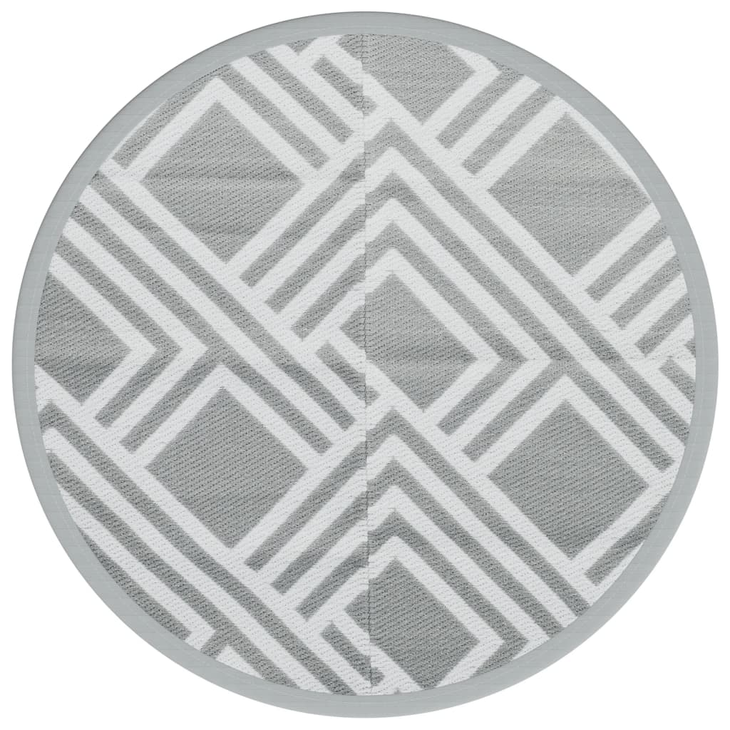 Tapis d'extérieur gris Ø160 cm PP