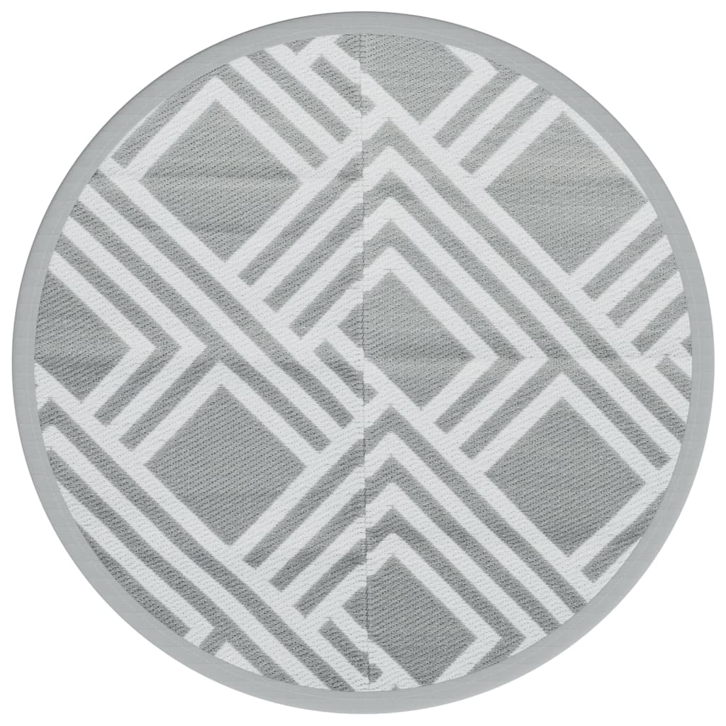 Tapis d'extérieur gris Ø200 cm PP