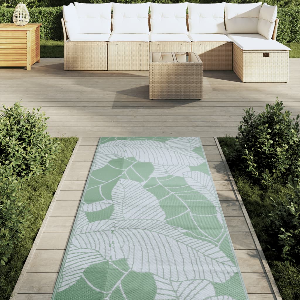 Tapis d'extérieur vert 80x250 cm PP