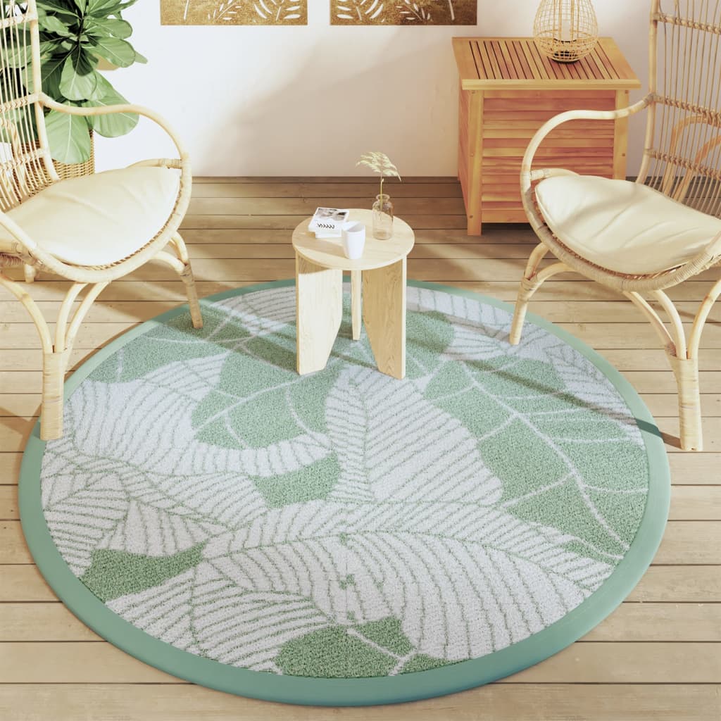 Tapis d'extérieur vert Ø160 cm PP