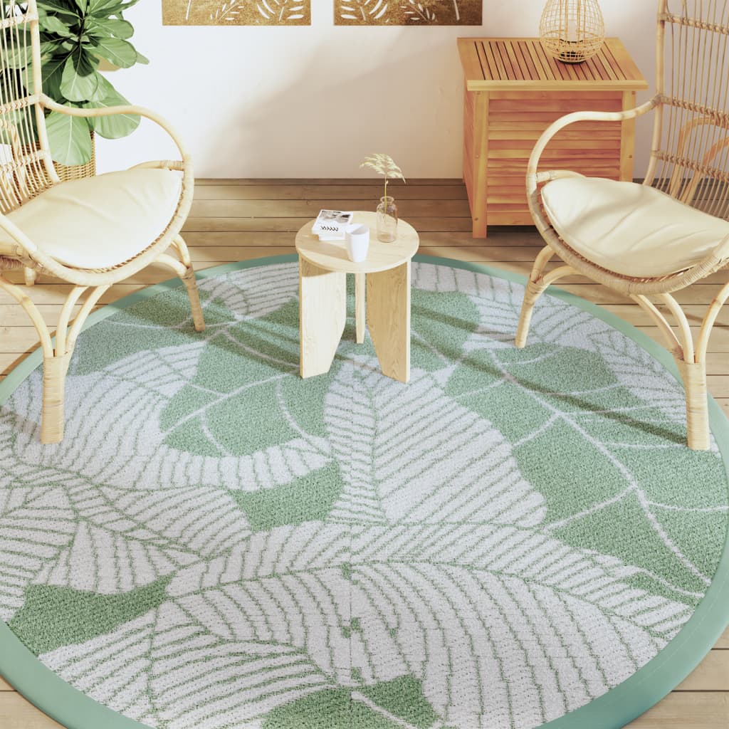 Tapis d'extérieur vert Ø200 cm PP