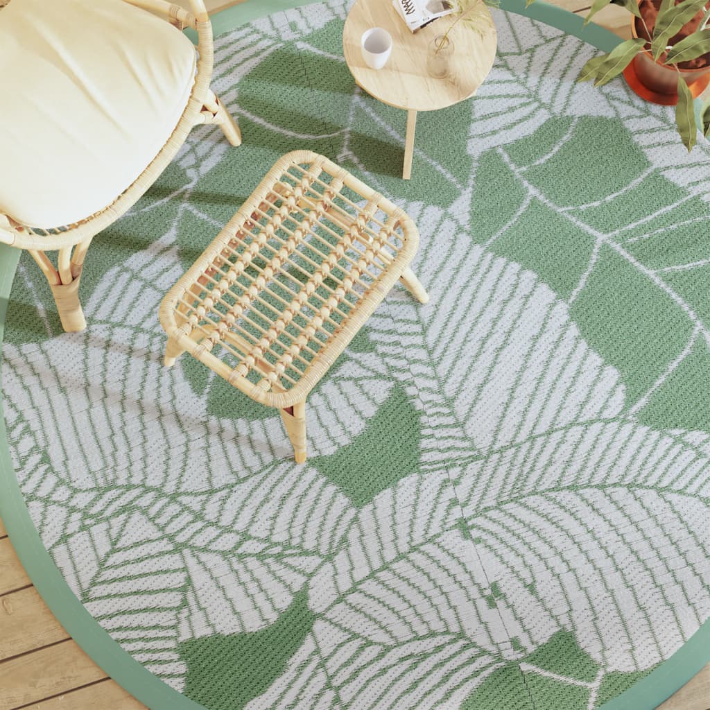 Tapis d'extérieur vert Ø200 cm PP