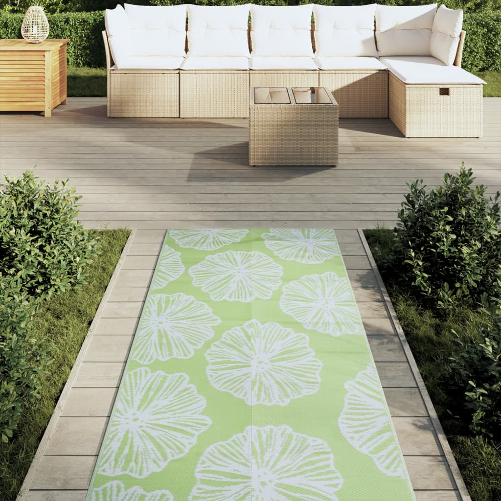 Tapis d'extérieur vert 80x250 cm PP