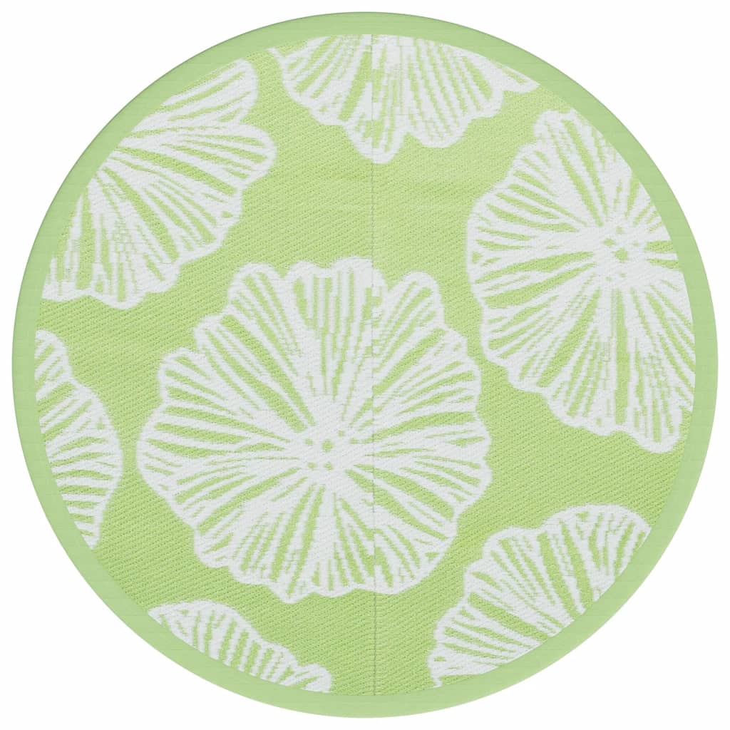 Tapis d'extérieur vert Ø160 cm PP