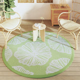 Tapis d'extérieur vert Ø160 cm PP