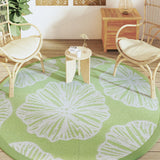 Tapis d'extérieur vert Ø200 cm PP