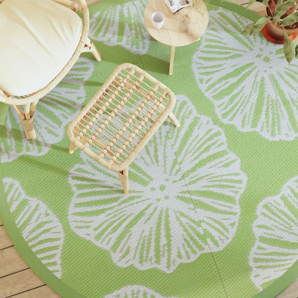 Tapis d'extérieur vert Ø200 cm PP