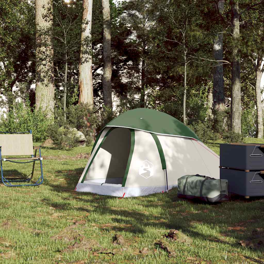 Tente de camping à dôme 1 personne vert imperméable