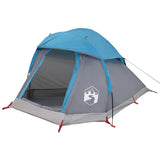 Tente de camping à dôme 1 personne bleu imperméable