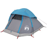 Tente de camping à dôme 1 personne bleu imperméable