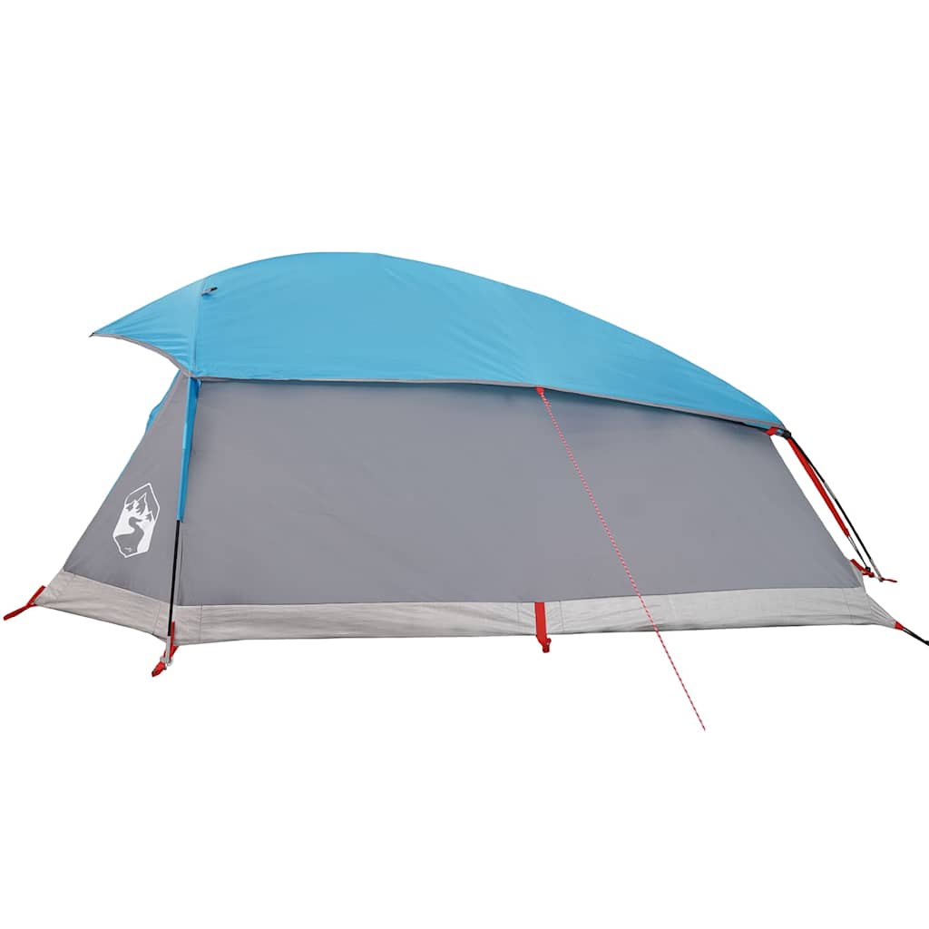 Tente de camping à dôme 1 personne bleu imperméable