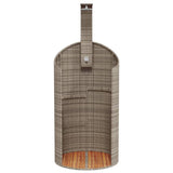 Douche d'extérieur gris 100x100x241,5 cm poly rotin bois acacia