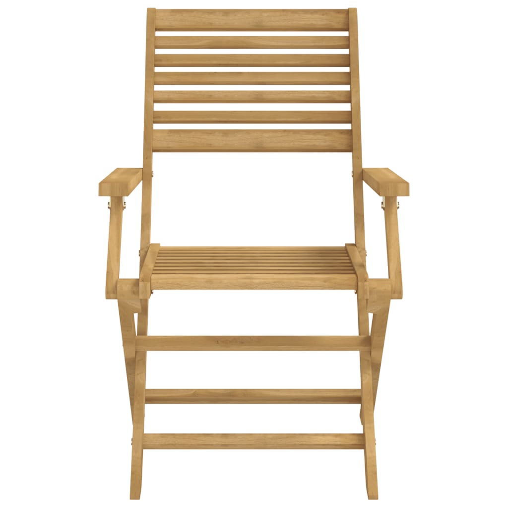 Chaises pliables de jardin lot de 2 bois massif d'acacia