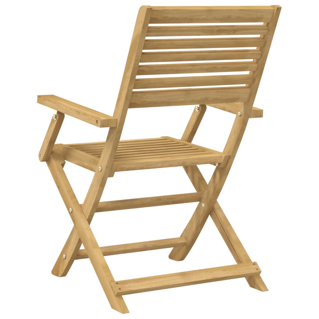 Chaises pliables de jardin lot de 2 bois massif d'acacia