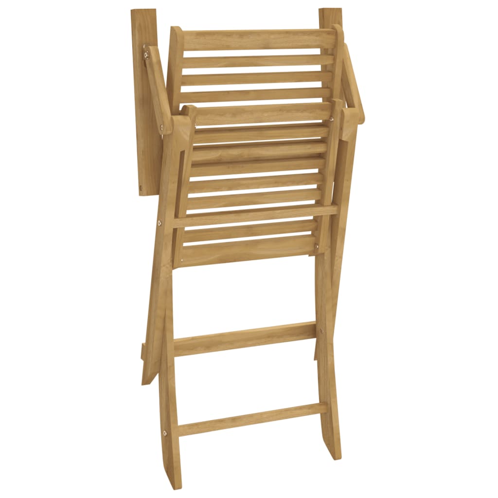 Chaises pliables de jardin lot de 2 bois massif d'acacia