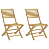 Chaises pliables de jardin lot de 2 bois massif d'acacia