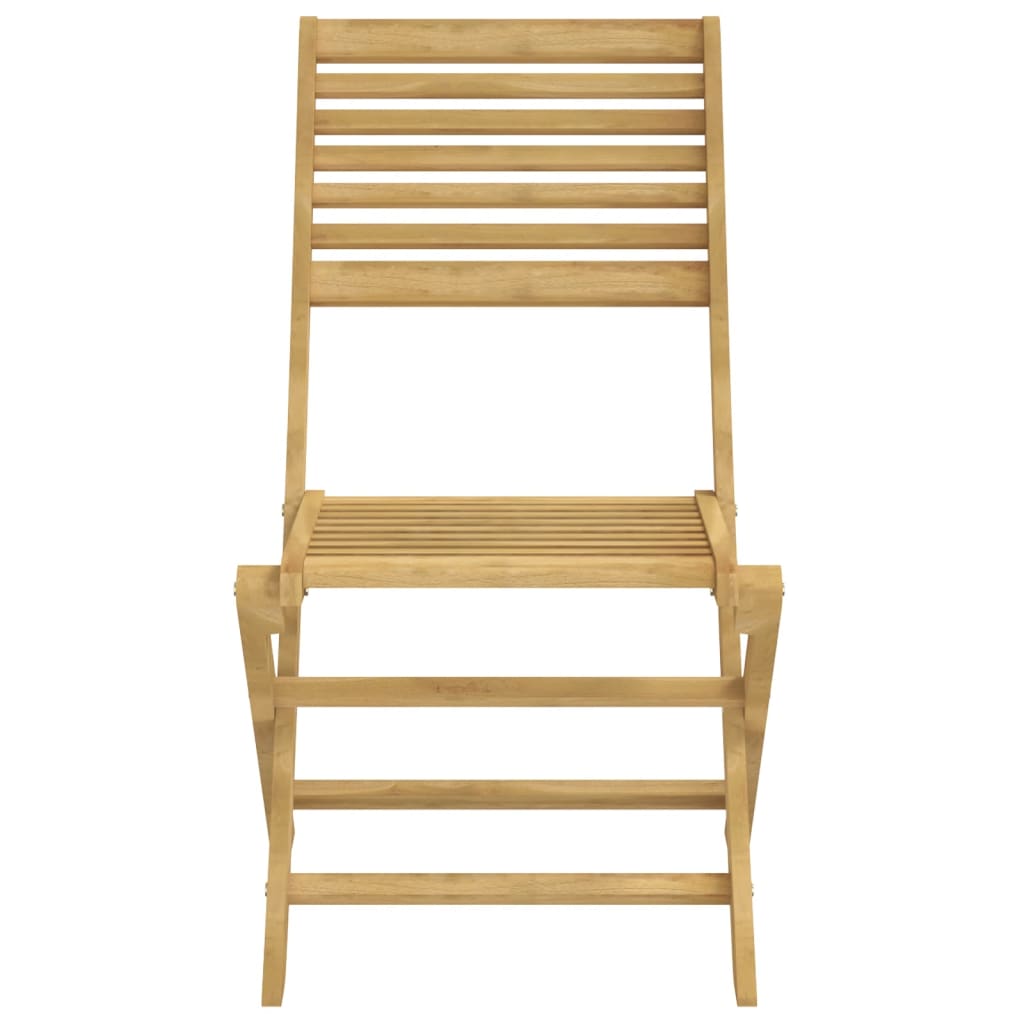 Chaises pliables de jardin lot de 2 bois massif d'acacia