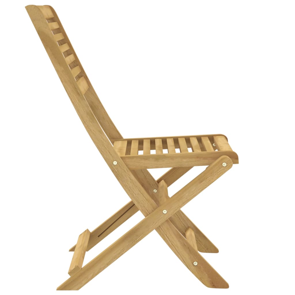 Chaises pliables de jardin lot de 2 bois massif d'acacia