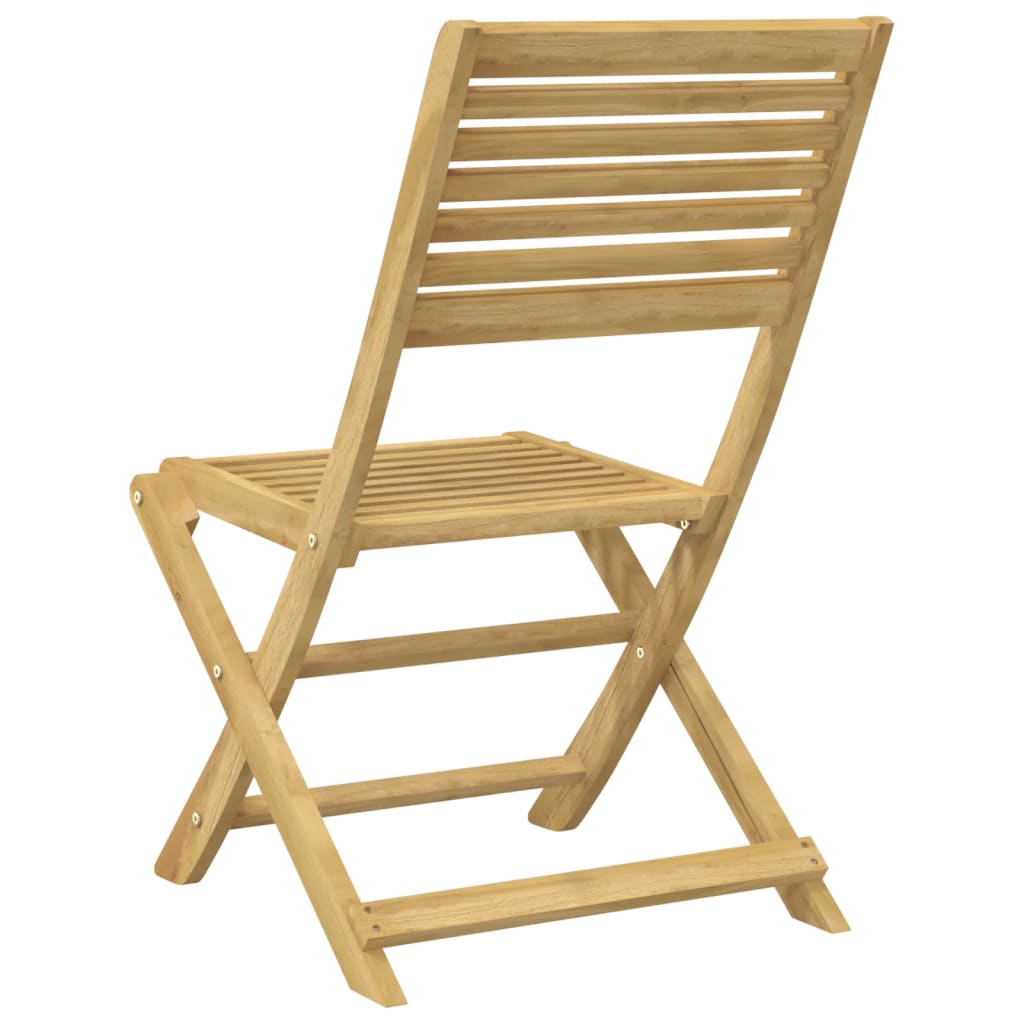 Chaises pliables de jardin lot de 2 bois massif d'acacia