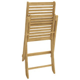 Chaises pliables de jardin lot de 2 bois massif d'acacia