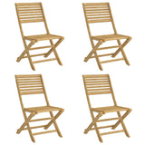 Chaises pliables de jardin lot de 4 bois massif d'acacia