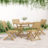 Chaises pliables de jardin lot de 4 bois massif d'acacia