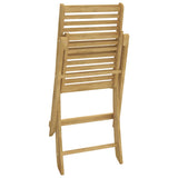 Chaises pliables de jardin lot de 4 bois massif d'acacia