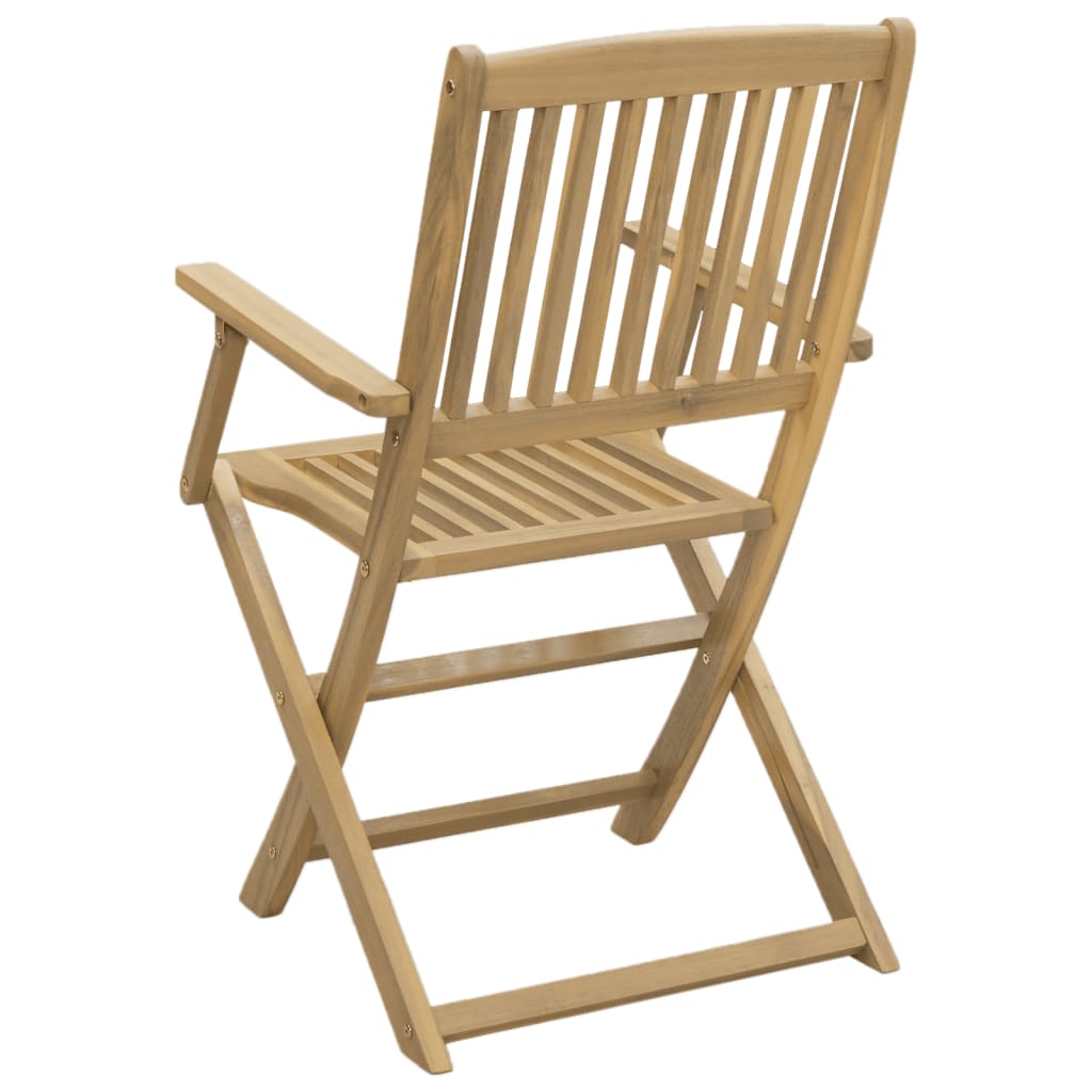 Chaises pliables de jardin lot de 2 bois massif d'acacia