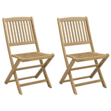 Chaises pliables de jardin lot de 2 bois massif d'acacia