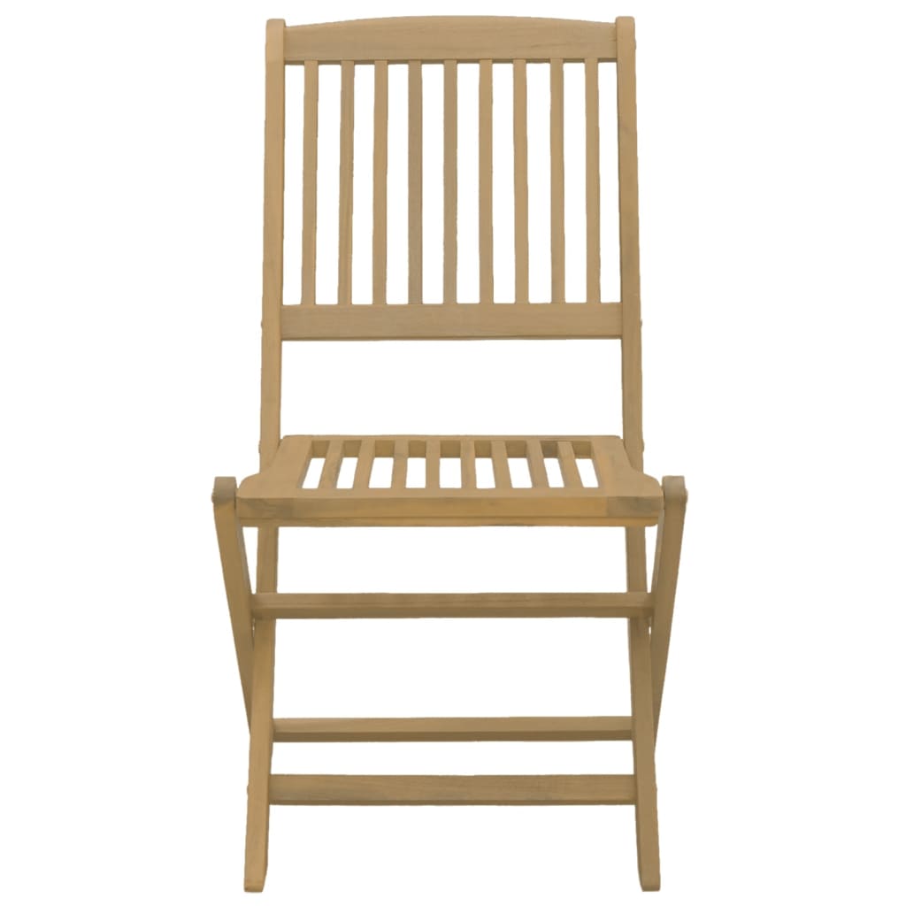 Chaises pliables de jardin lot de 2 bois massif d'acacia