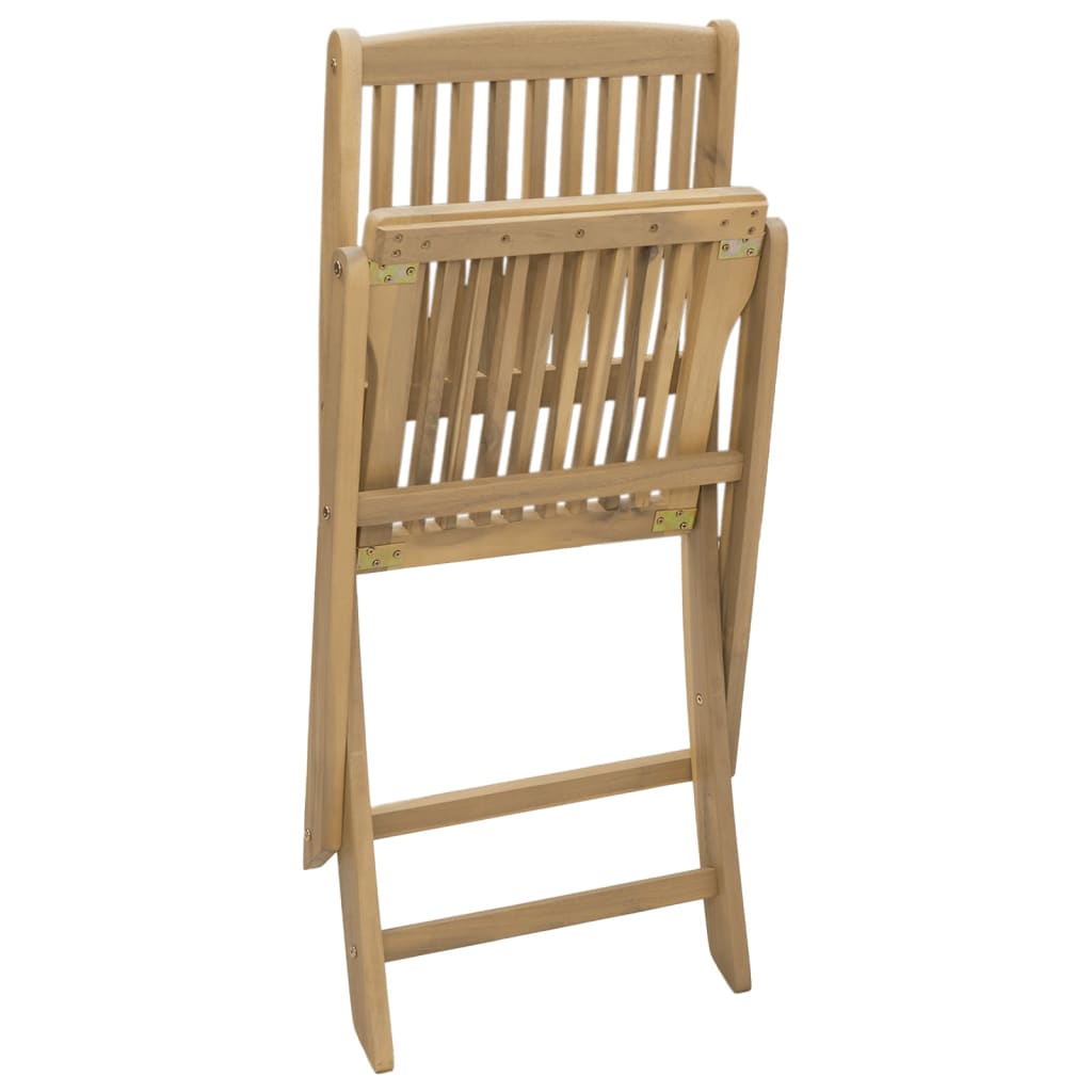 Chaises pliables de jardin lot de 4 bois massif d'acacia