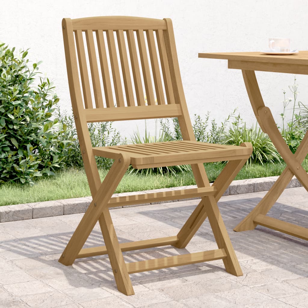 Chaises pliables de jardin lot de 4 bois massif d'acacia