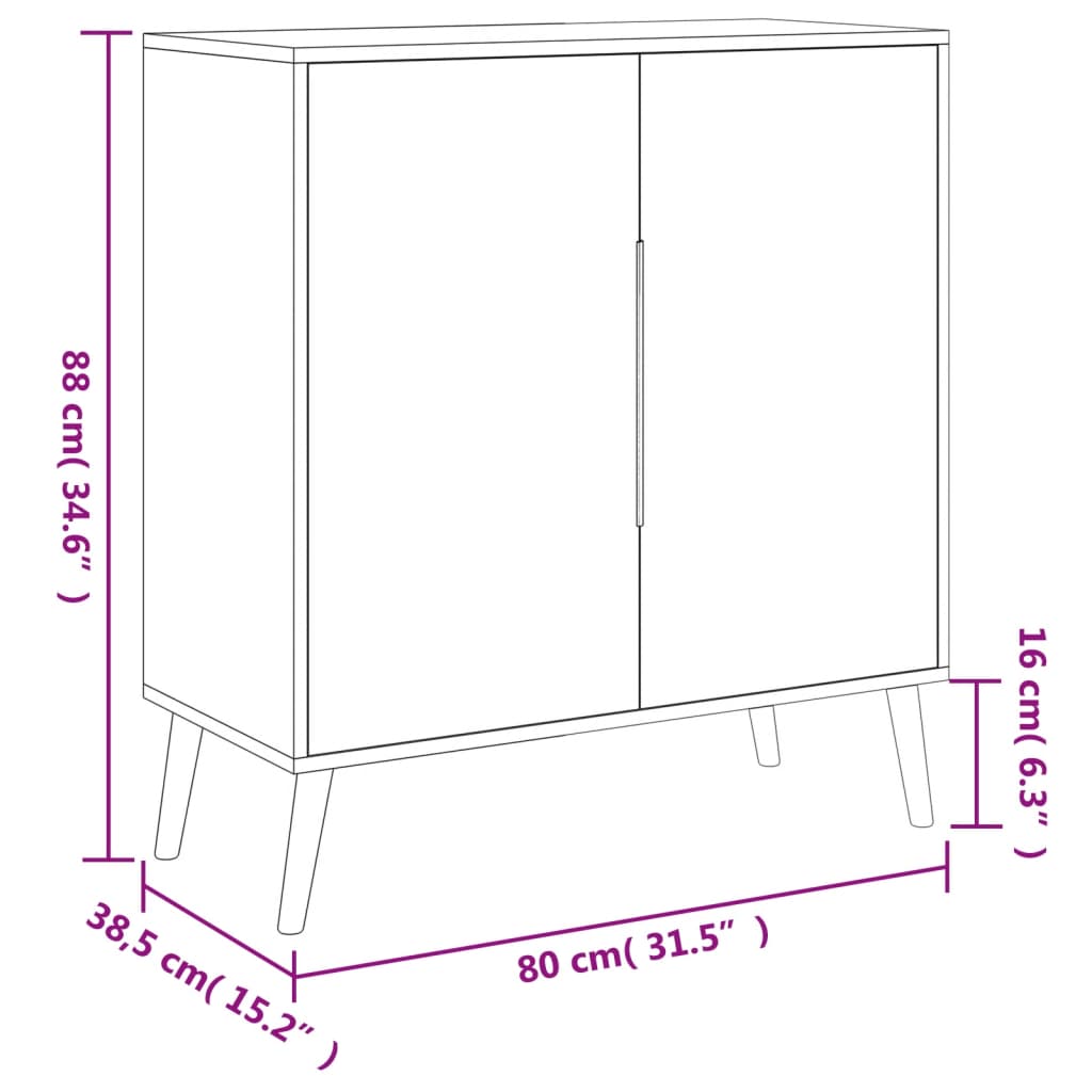 Finori Buffet Lusk 01A chêne sonoma 80x38,5x88 cm