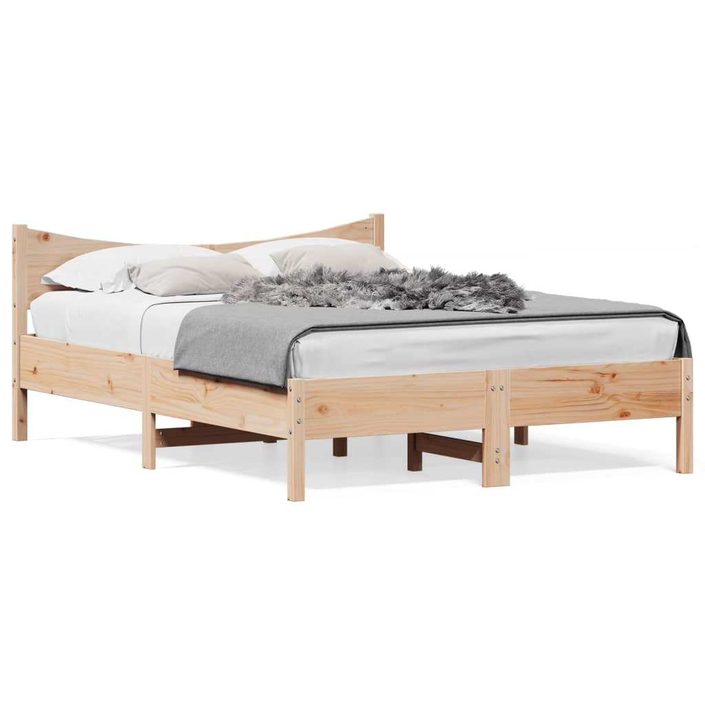 Cadre de lit sans matelas 140x200 cm bois massif de pin