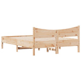 Bed frame without mattress 140x200 cm solid pine wood