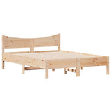 Bed frame without mattress 120x200 cm solid pine wood