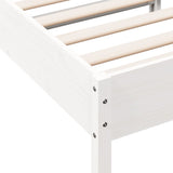 Cadre de lit sans matelas blanc 100x200 cm bois de pin massif