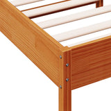 Cadre de lit sans matelas cire marron 100x200cm bois pin massif