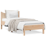 Bed frame without mattress 90x200 cm solid pine wood