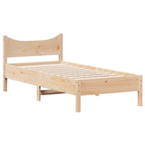 Bed frame without mattress 90x200 cm solid pine wood