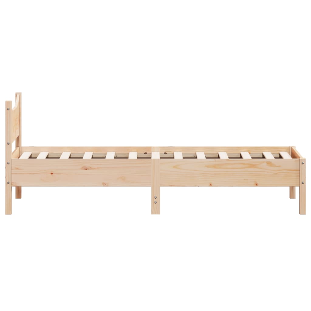 Bed frame without mattress 90x200 cm solid pine wood