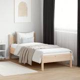 Bed frame without mattress 90x200 cm solid pine wood