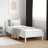 Bed frame without mattress white 90x200 cm solid pine wood