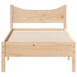 Bed frame without mattress 90x190 cm solid pine wood