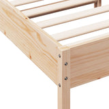 Bed frame without mattress 90x190 cm solid pine wood