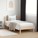 Bed frame without mattress 90x190 cm solid pine wood