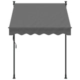 Anthracite retractable awning 150x150 m fabric and steel