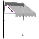 Anthracite retractable awning 150x150 m fabric and steel