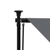 Anthracite retractable awning 150x150 m fabric and steel